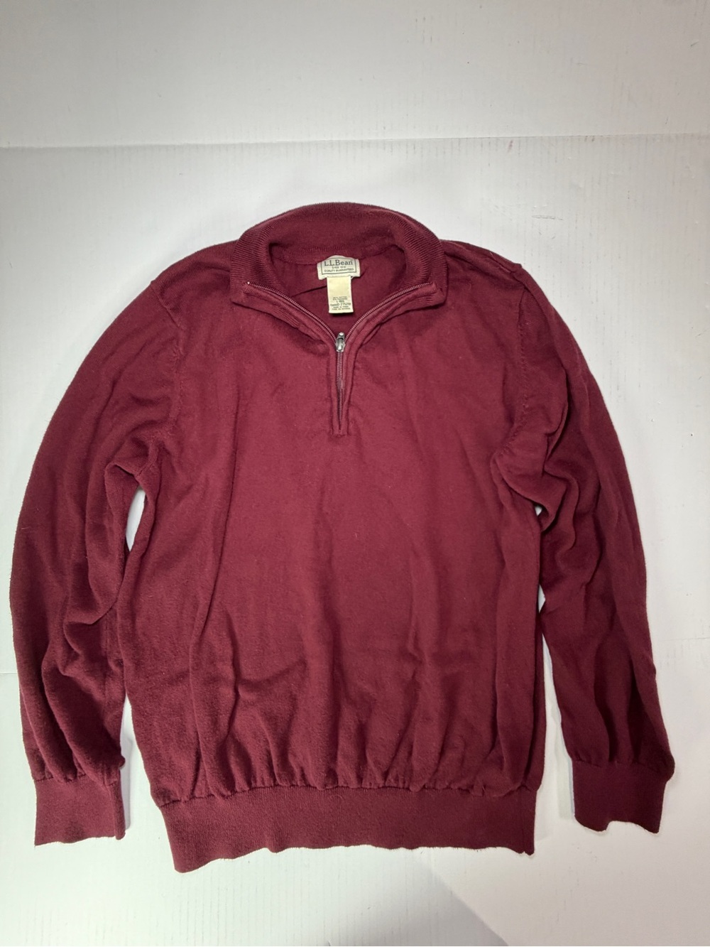 L.L. Bean Men's Half-Zip Sweater - Wine